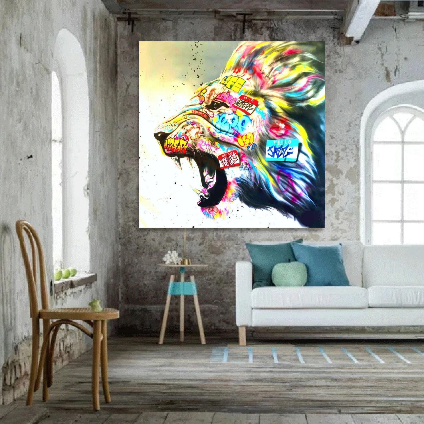 Graffiti Hear Me Roar Lion
