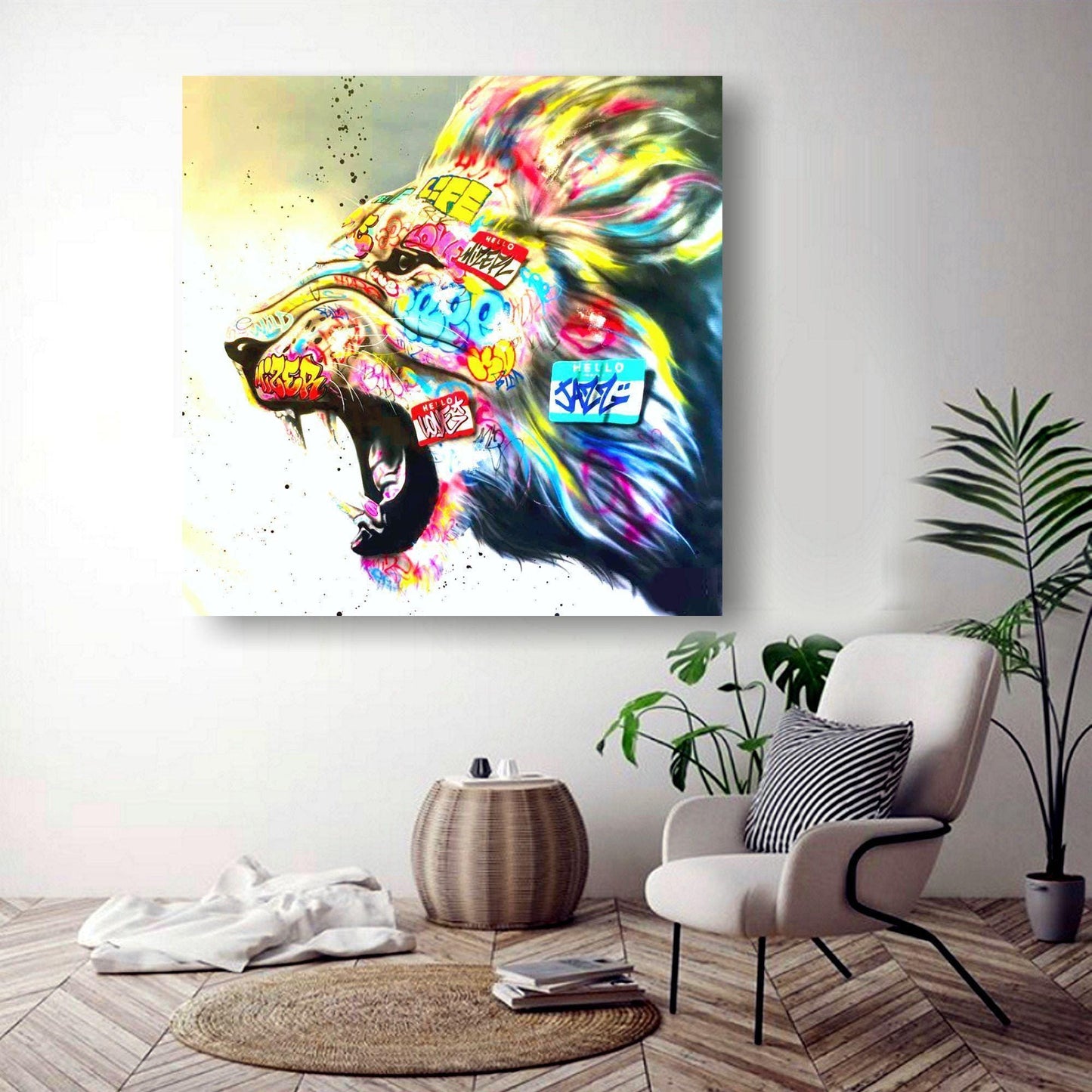 Graffiti Hear Me Roar Lion