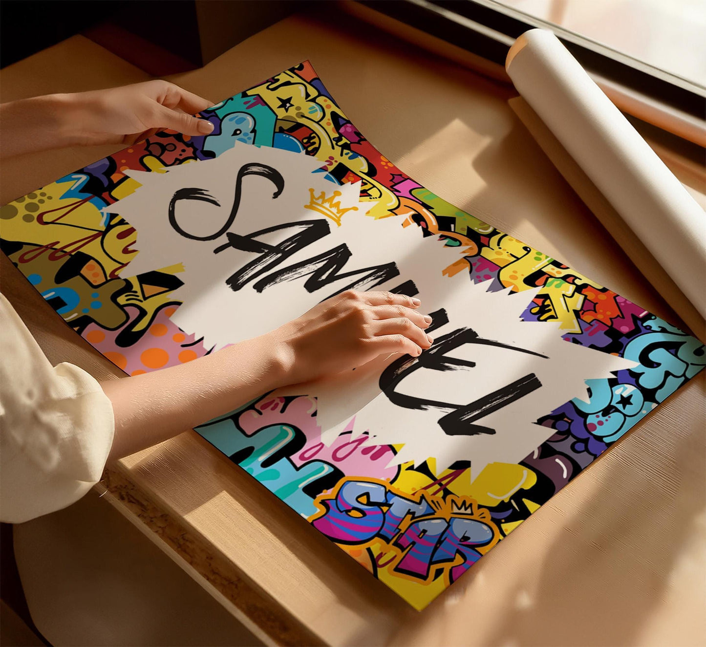 Personalised name graffiti