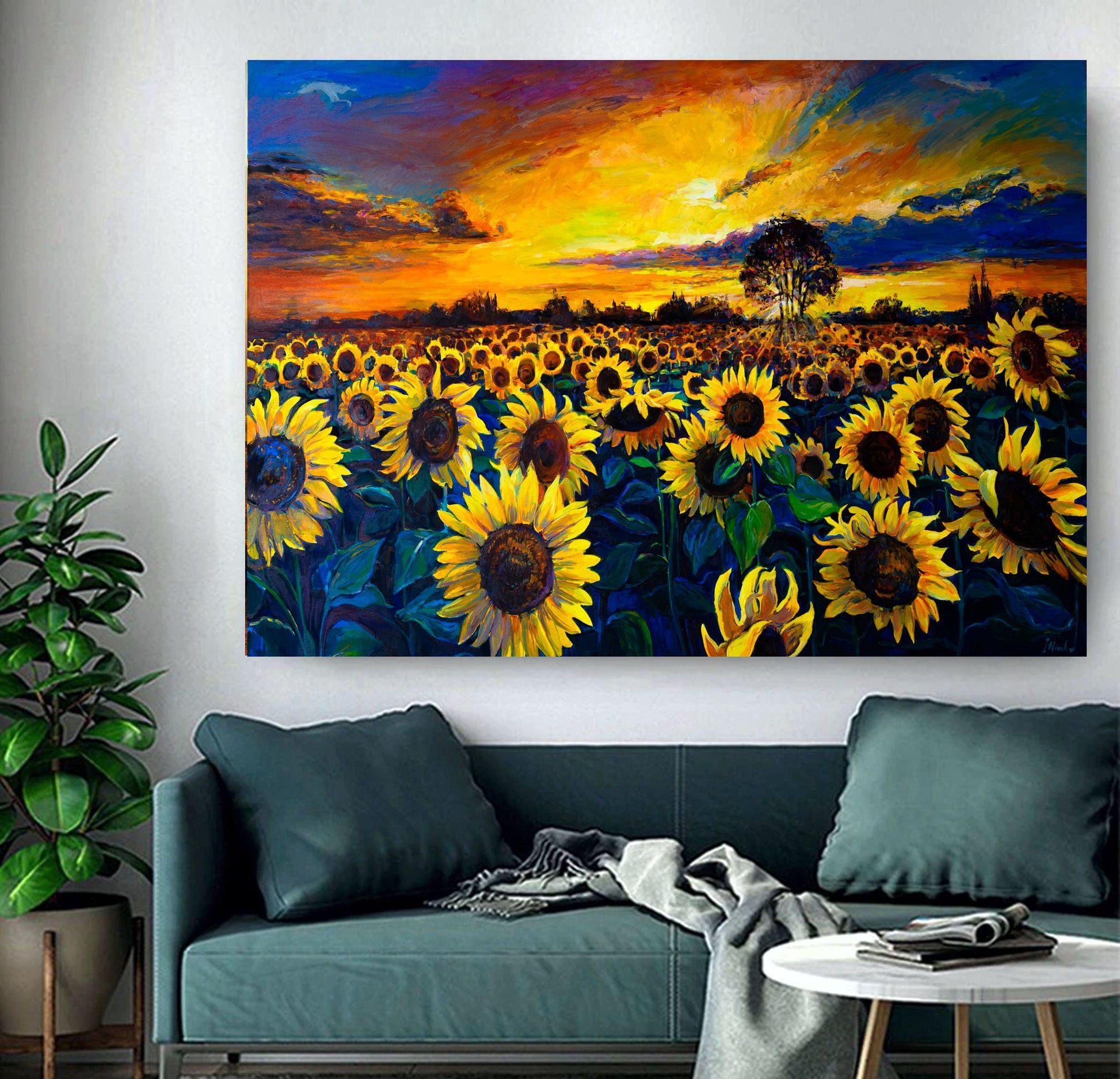 Sunflowers and Sunset