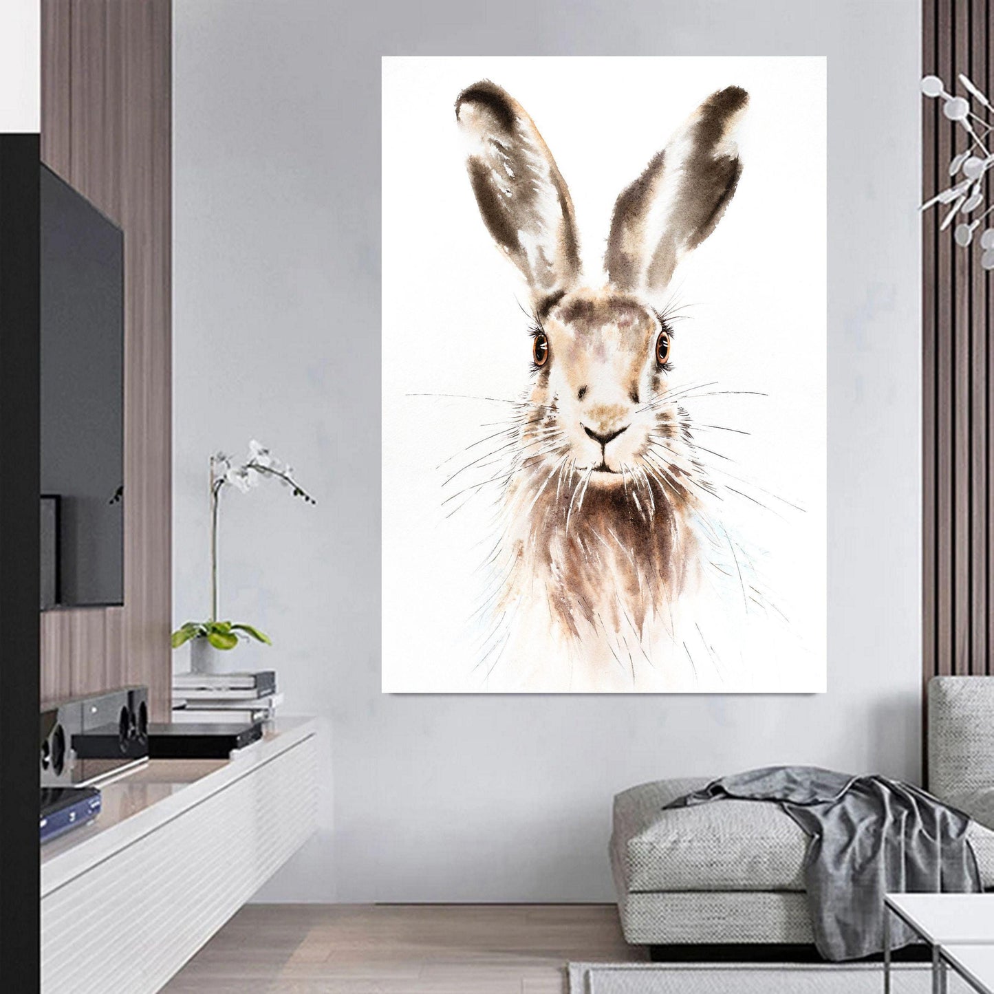 Watercolour Hare