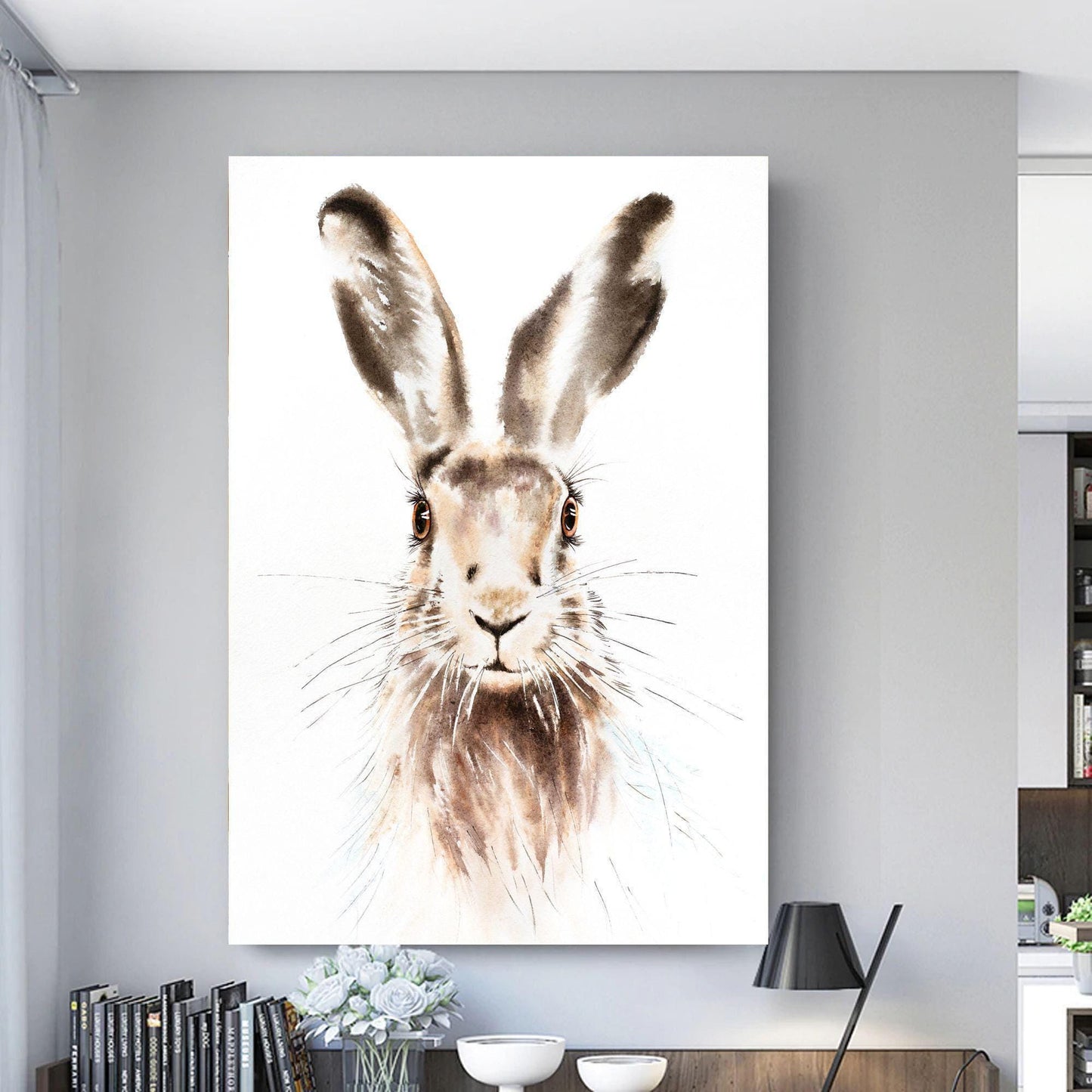Watercolour Hare