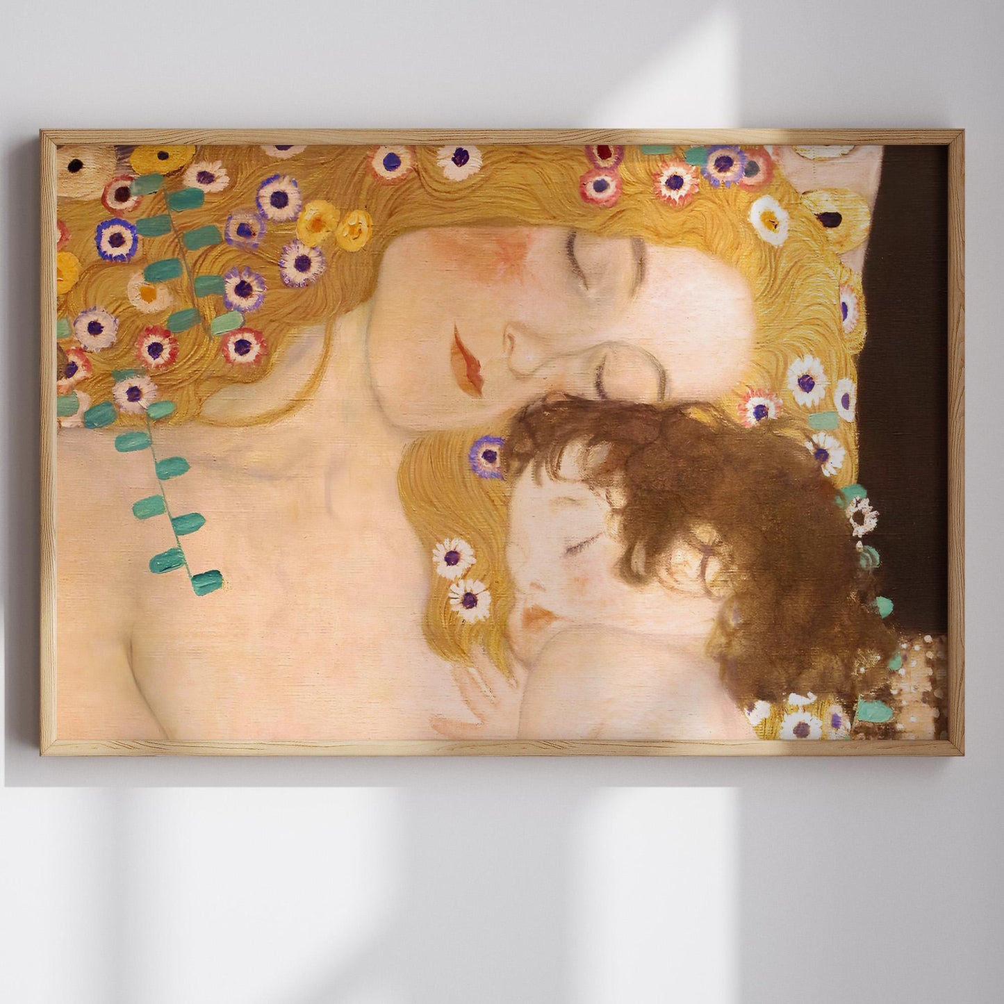 Gustav Klimt The Three Ages of Woman detail, Mother And Child Poster, Klimt Art, Famous Wall Art, Klimt Woman Canvas Art, Reproduction Art Printed