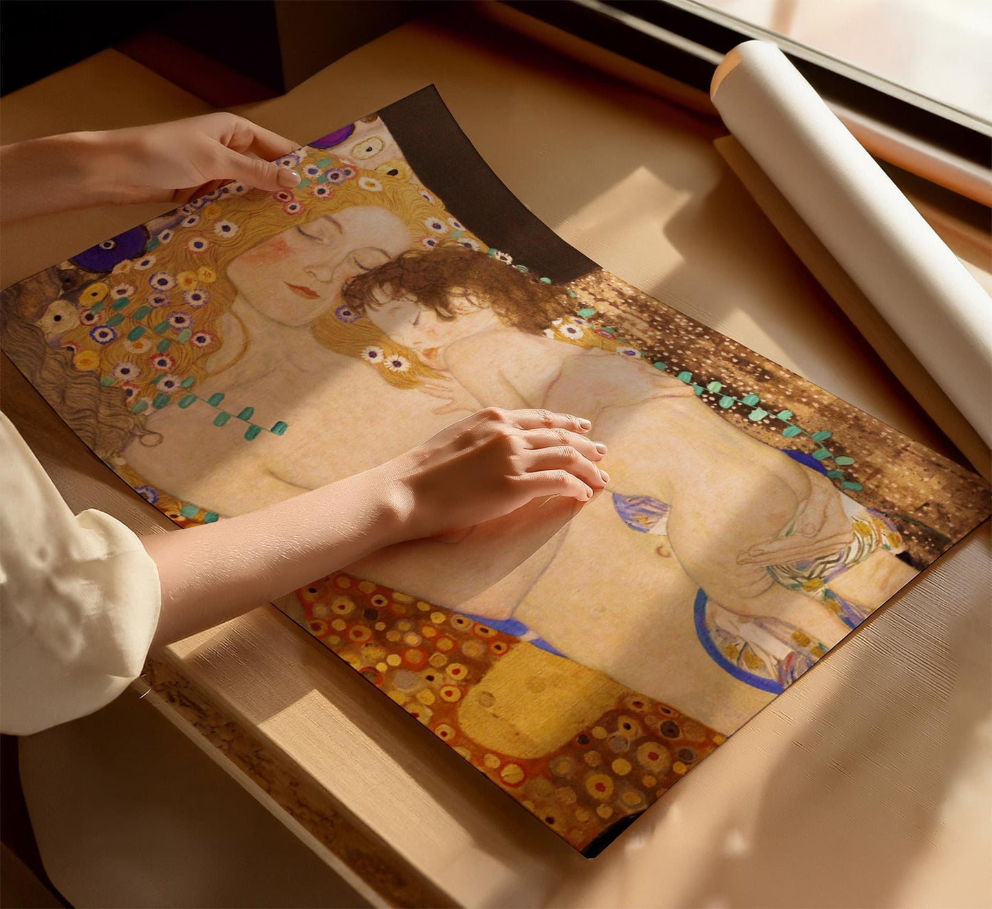 Gustav Klimt The Three Ages of Woman, Mother And Child Poster, Klimt Art, Famous Wall Art, Klimt Woman Canvas Art, Reproduction Art Printed