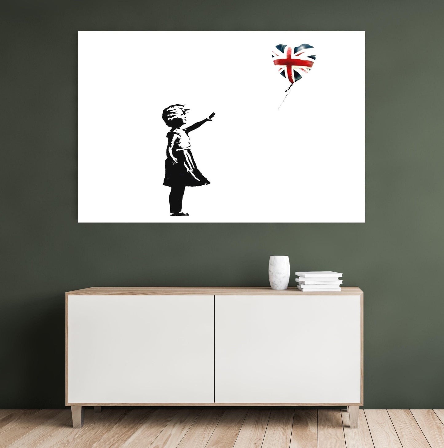 Banksy Girl with Union Jack Balloon