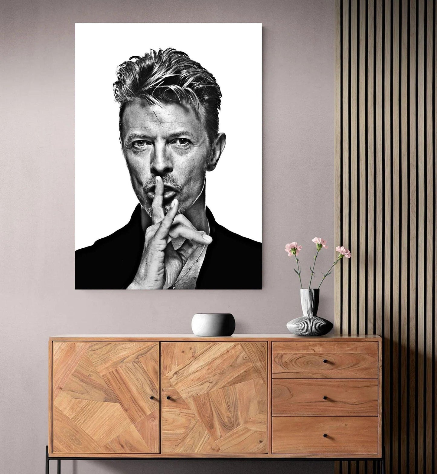 David Bowie Black and White Photo
