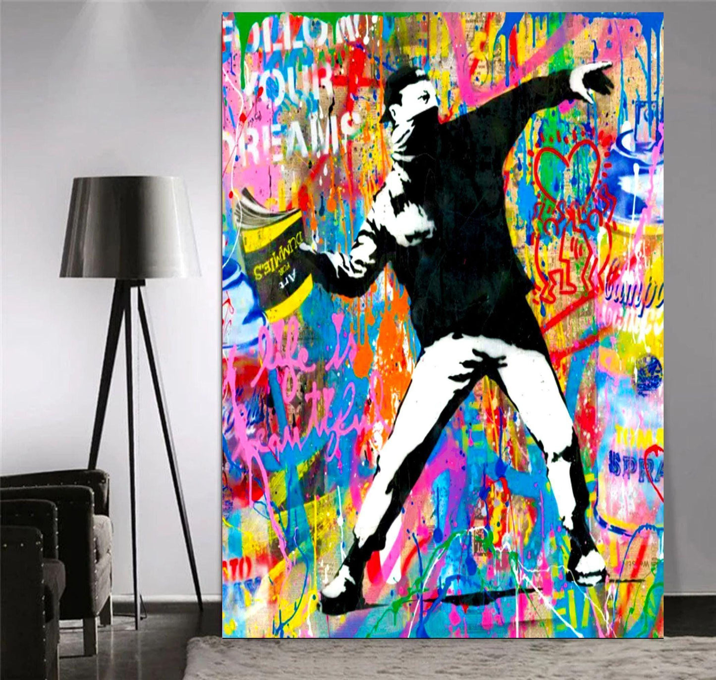 Banksy Book Thrower
