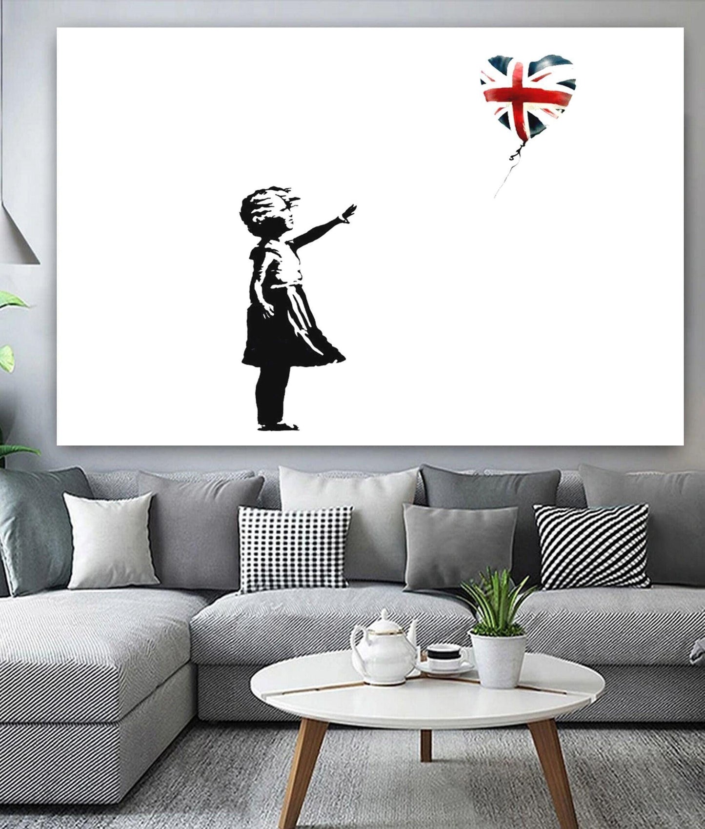Banksy Girl with Union Jack Balloon