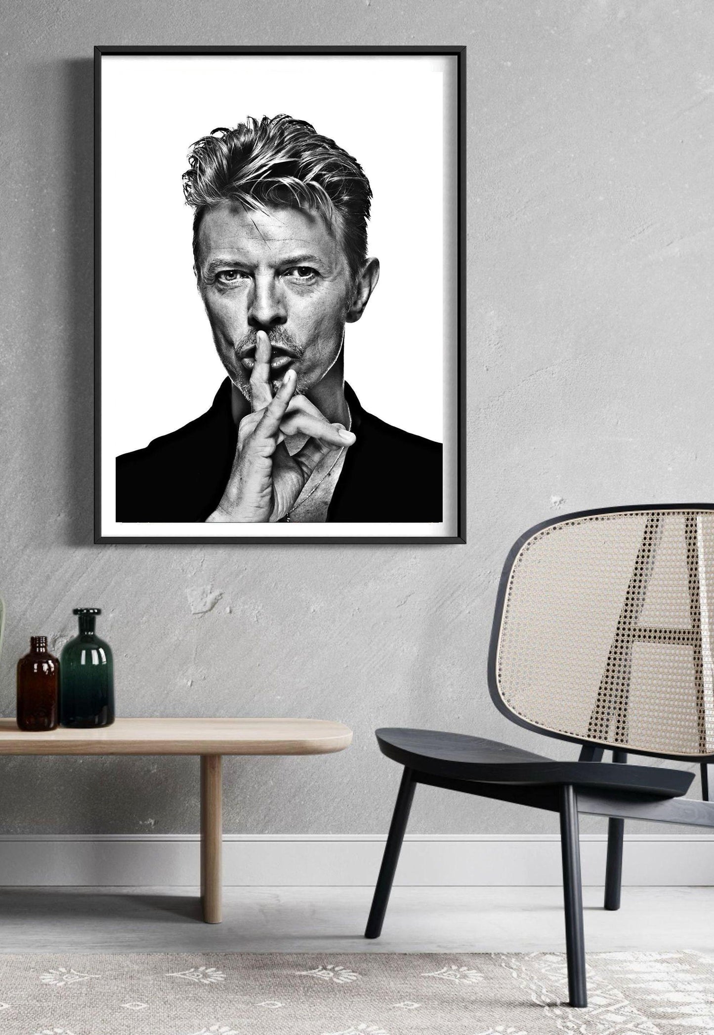 David Bowie Black and White Photo