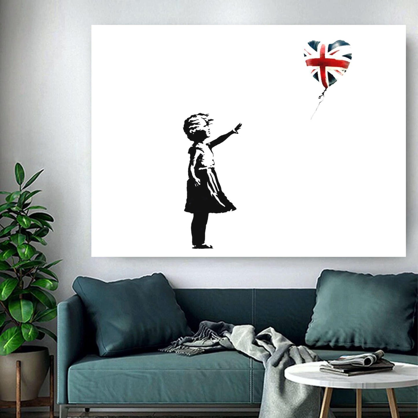 Banksy Girl with Union Jack Balloon