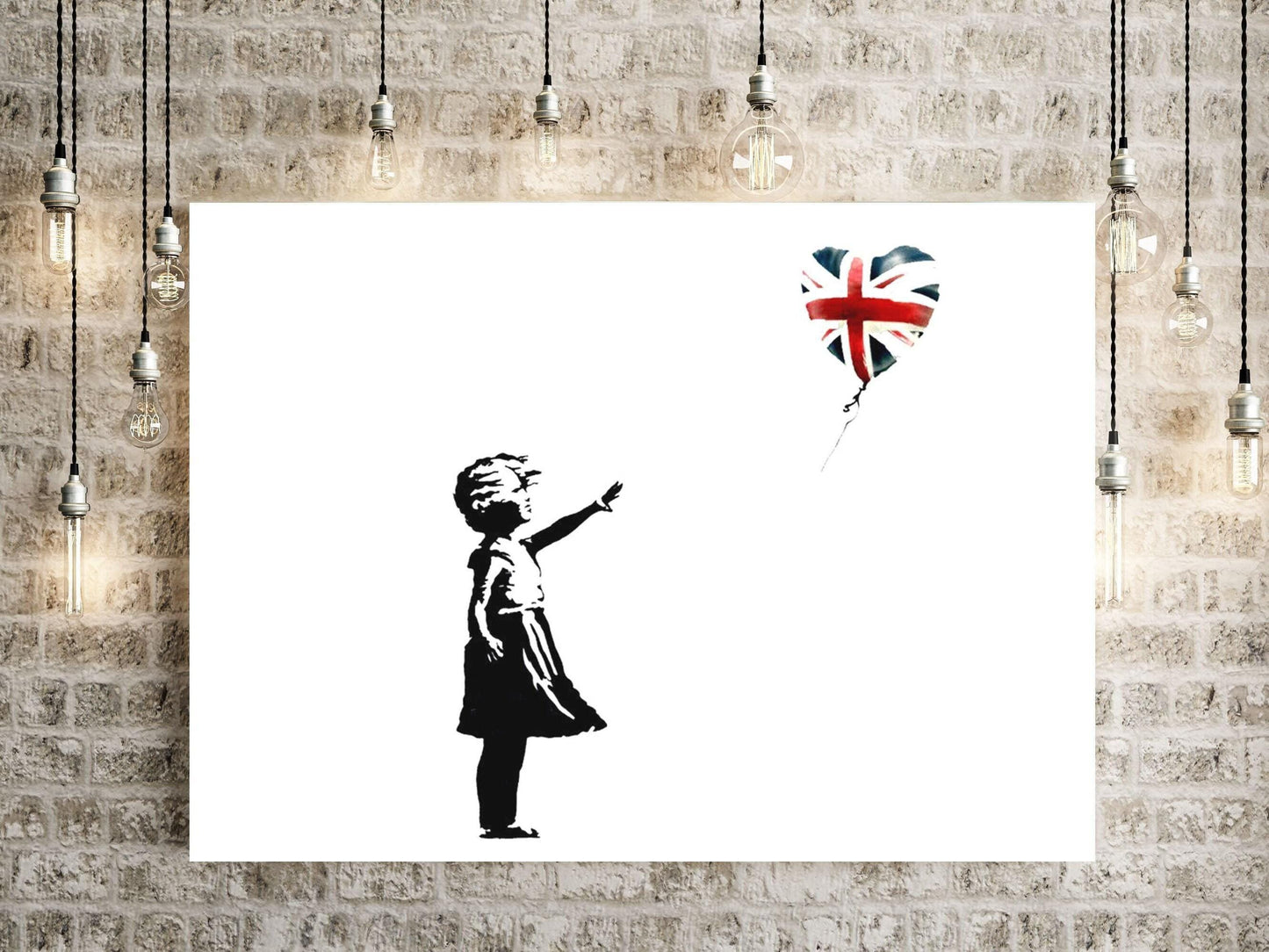 Banksy Girl with Union Jack Balloon