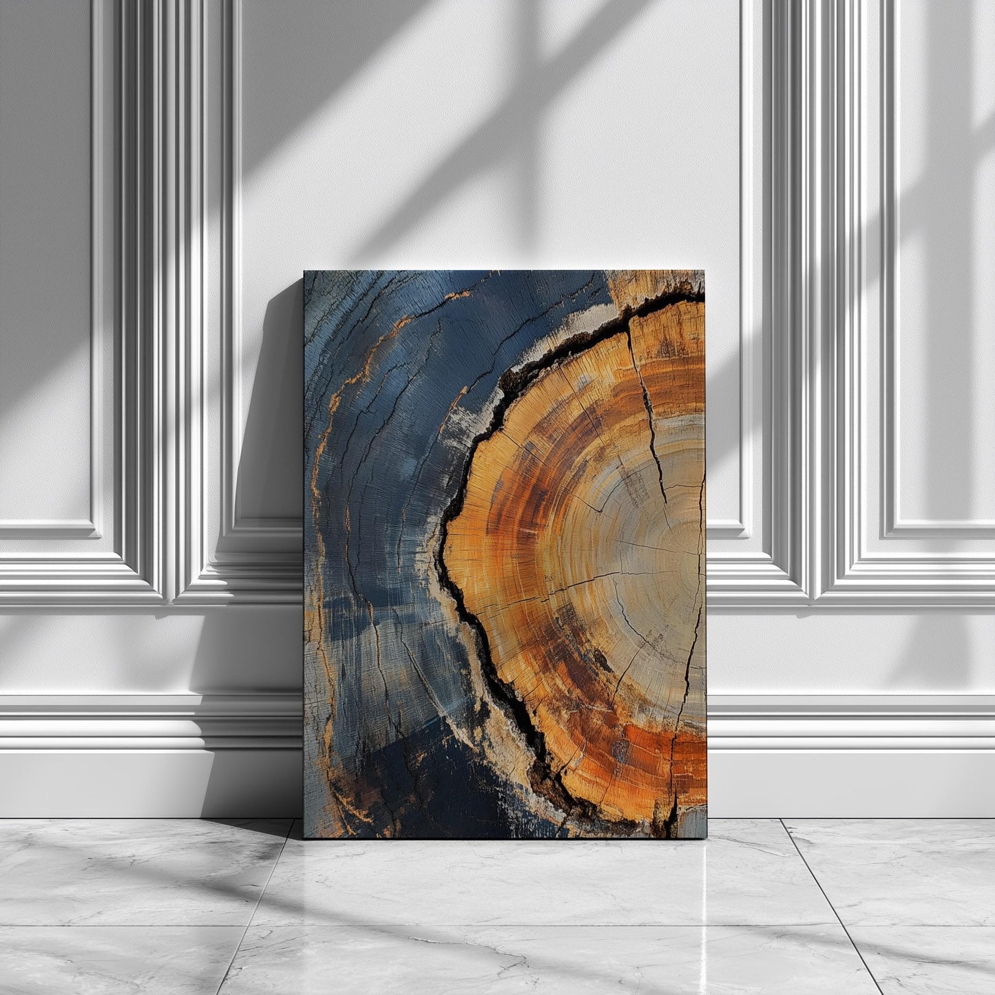 Abstract Tree Ring Canvas Wall Art or Gallery Print set of 3. Neutral Home Decor, Minimalist Modern Farmhouse Living Room.
