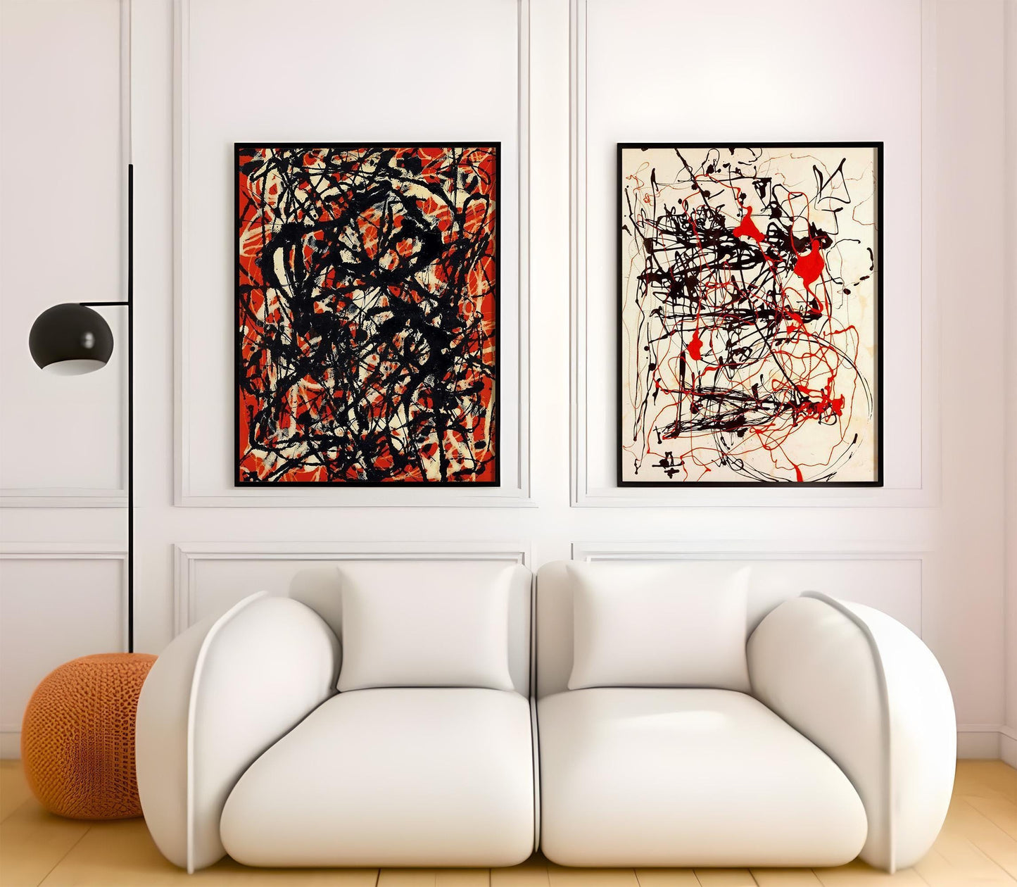 Set of 2 Jackson Pollock Art Prints
