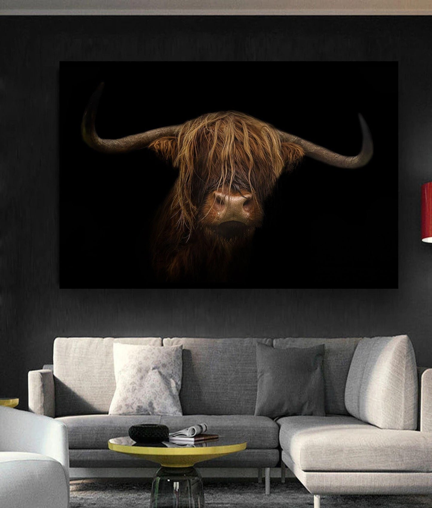 Scottish Highland Cow Face