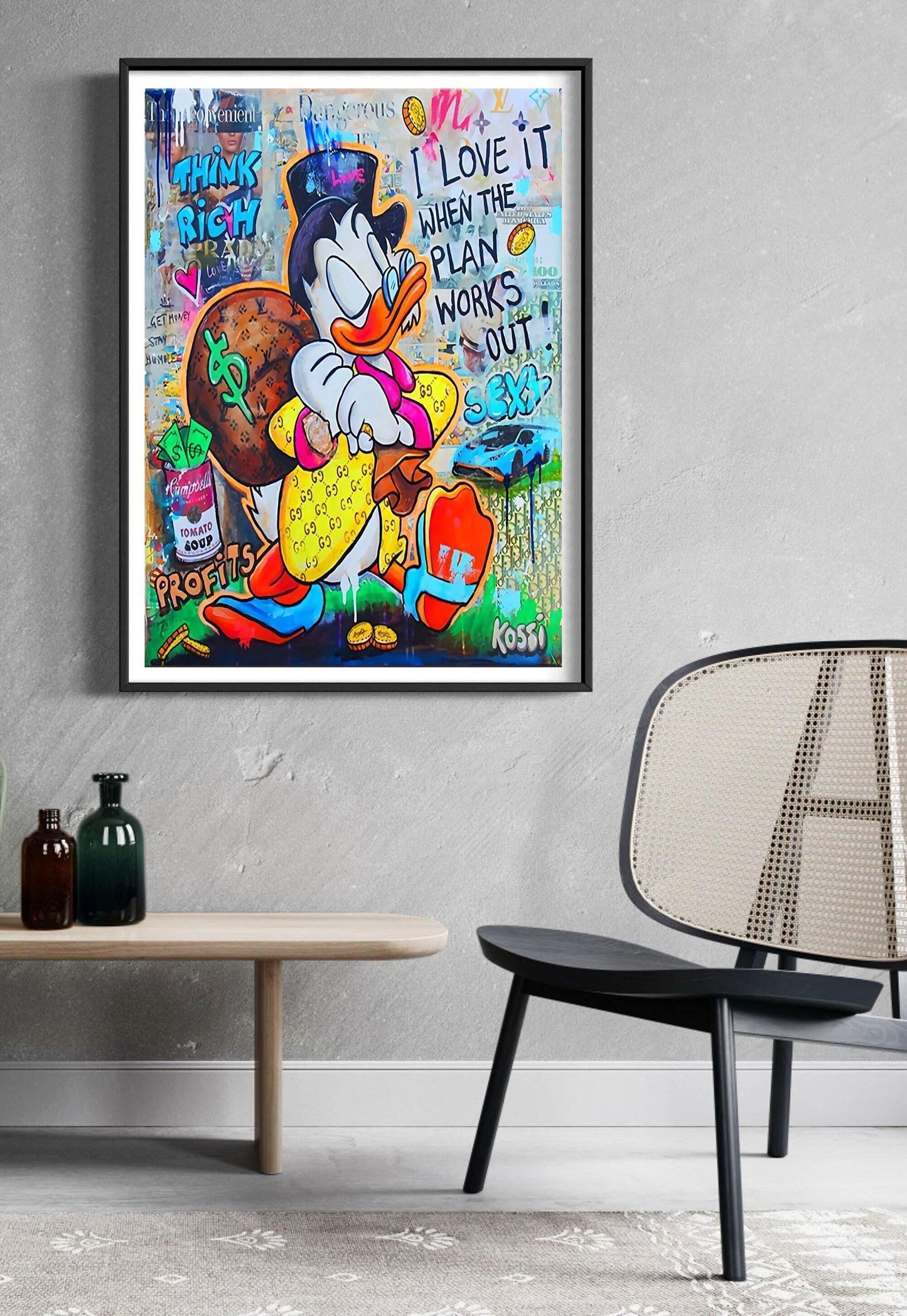 Donald Duck Rich Graffiti