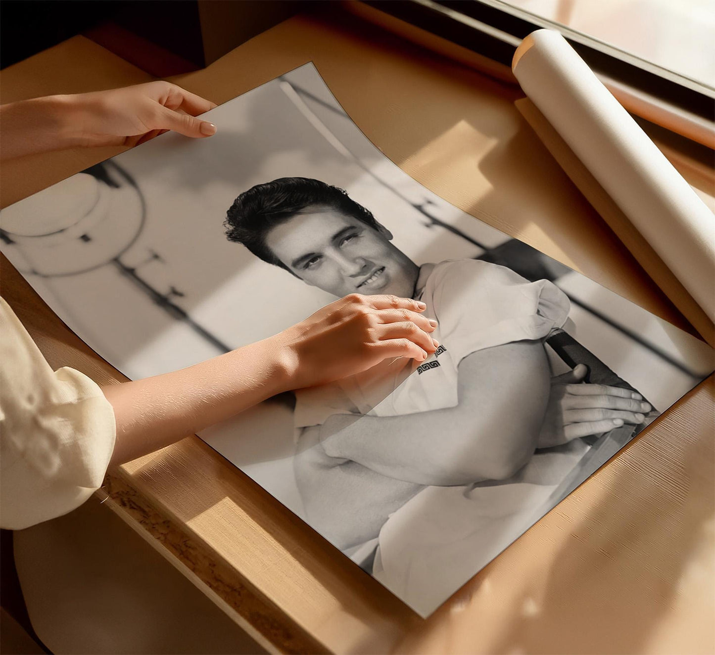 young elvis presley wall art poster print