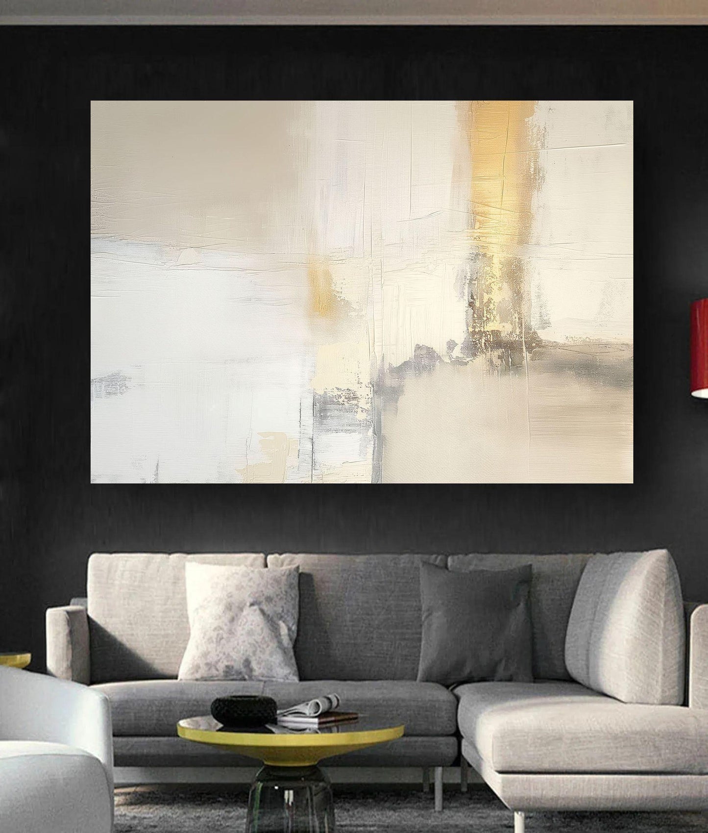 Neutral Abstract Canvas Wall Art or poster print. Minimalist neutral wall art contemporary textured painting printed. Large picture canvas