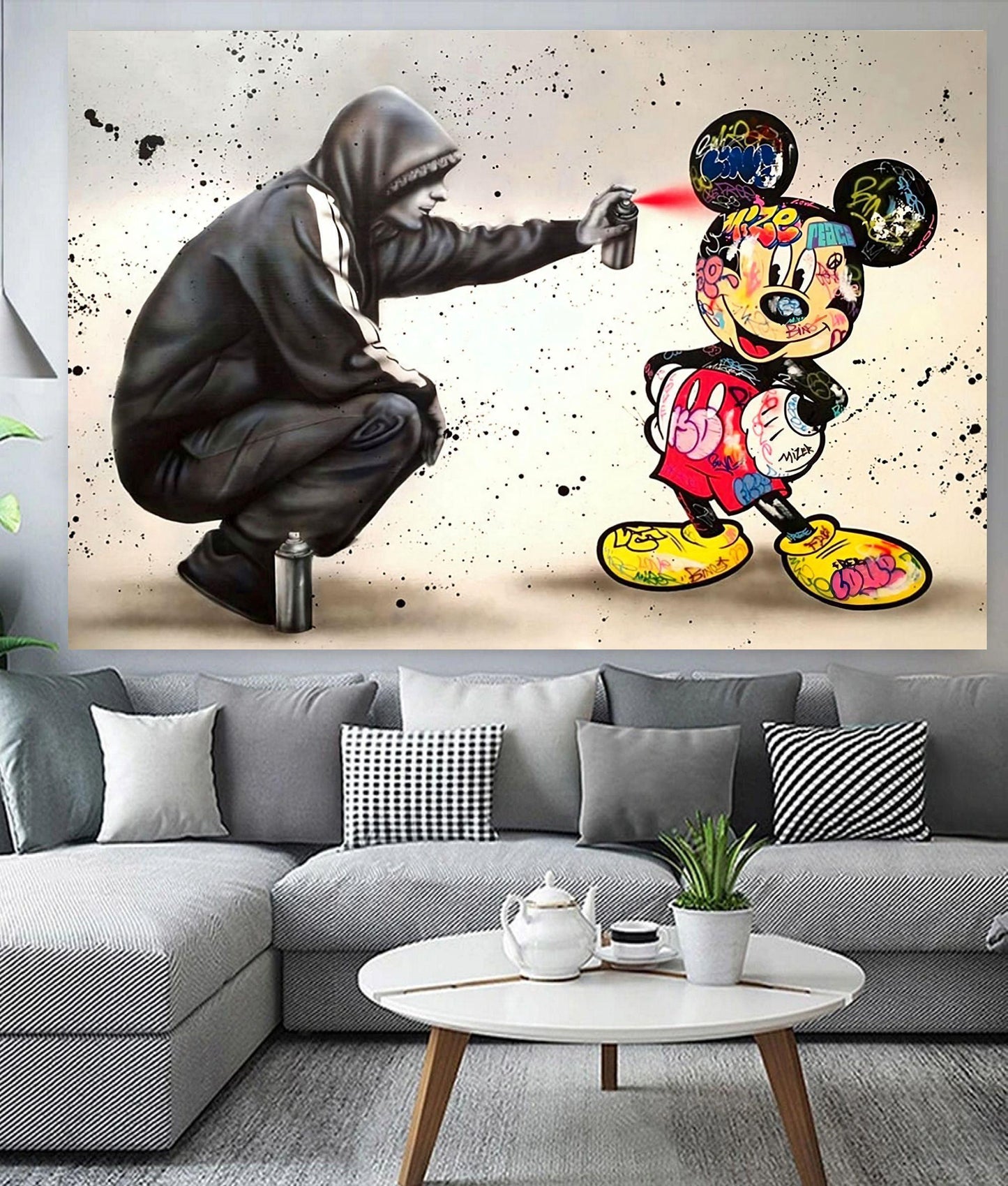 Mickey with Graffiti Artist
