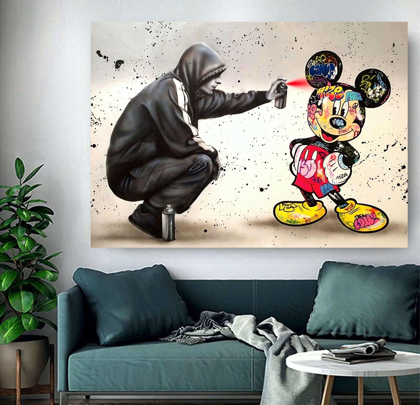 Mickey with Graffiti Artist