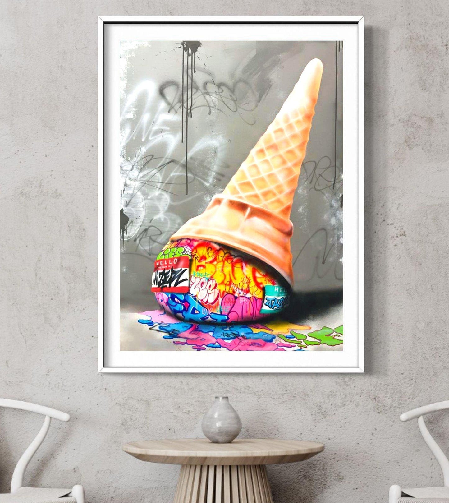 Graffiti Ice Cream Cone