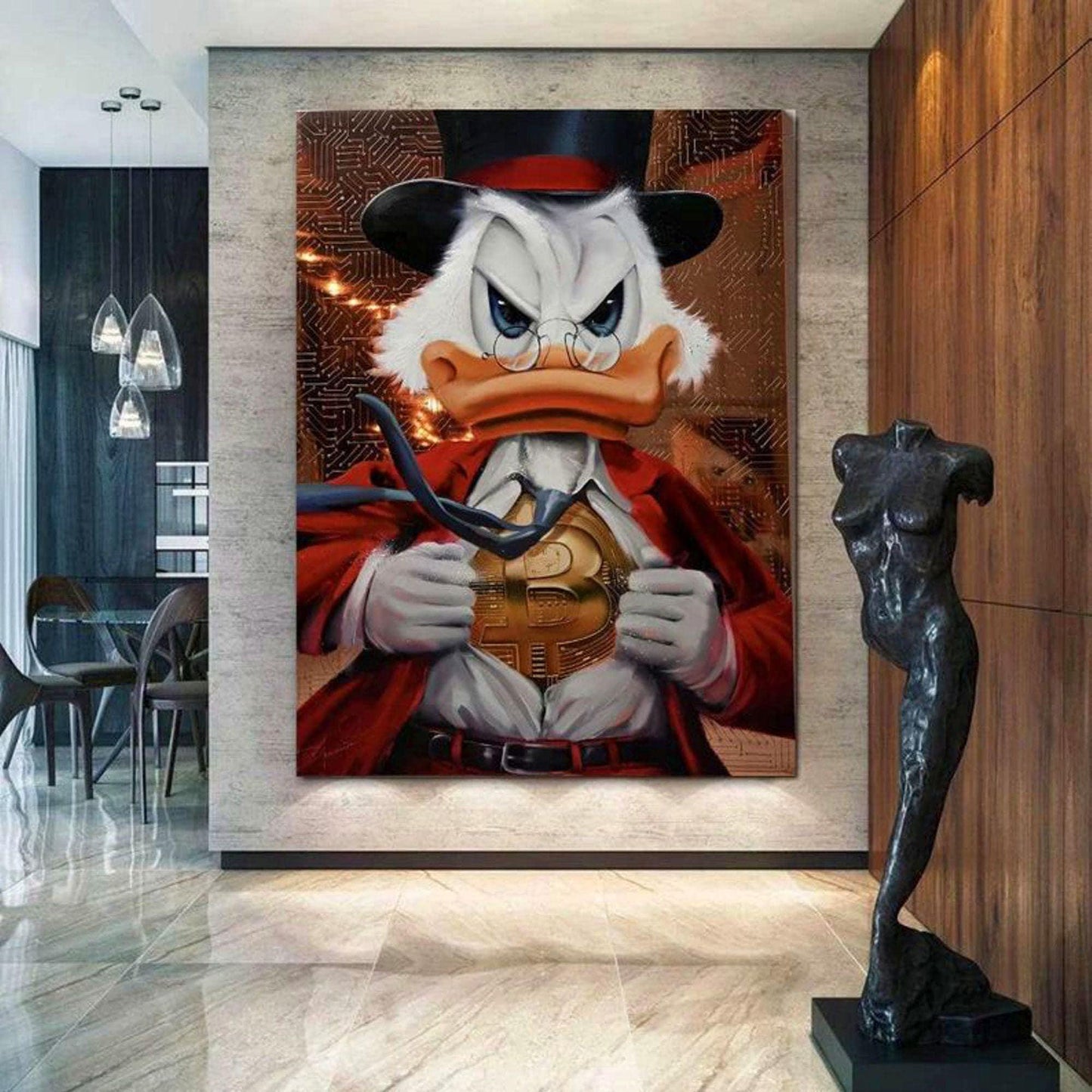Pop Art Donald Duck Bitcoin
