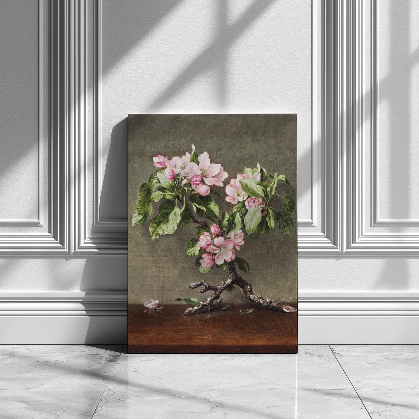 Vintage blossom flowers canvas wall art or poster print for Mother's Day gift. Mum bedroom picture, present for Mom. Victorian painting