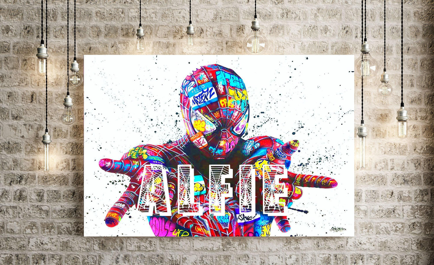 Personalised Spiderman Graffiti