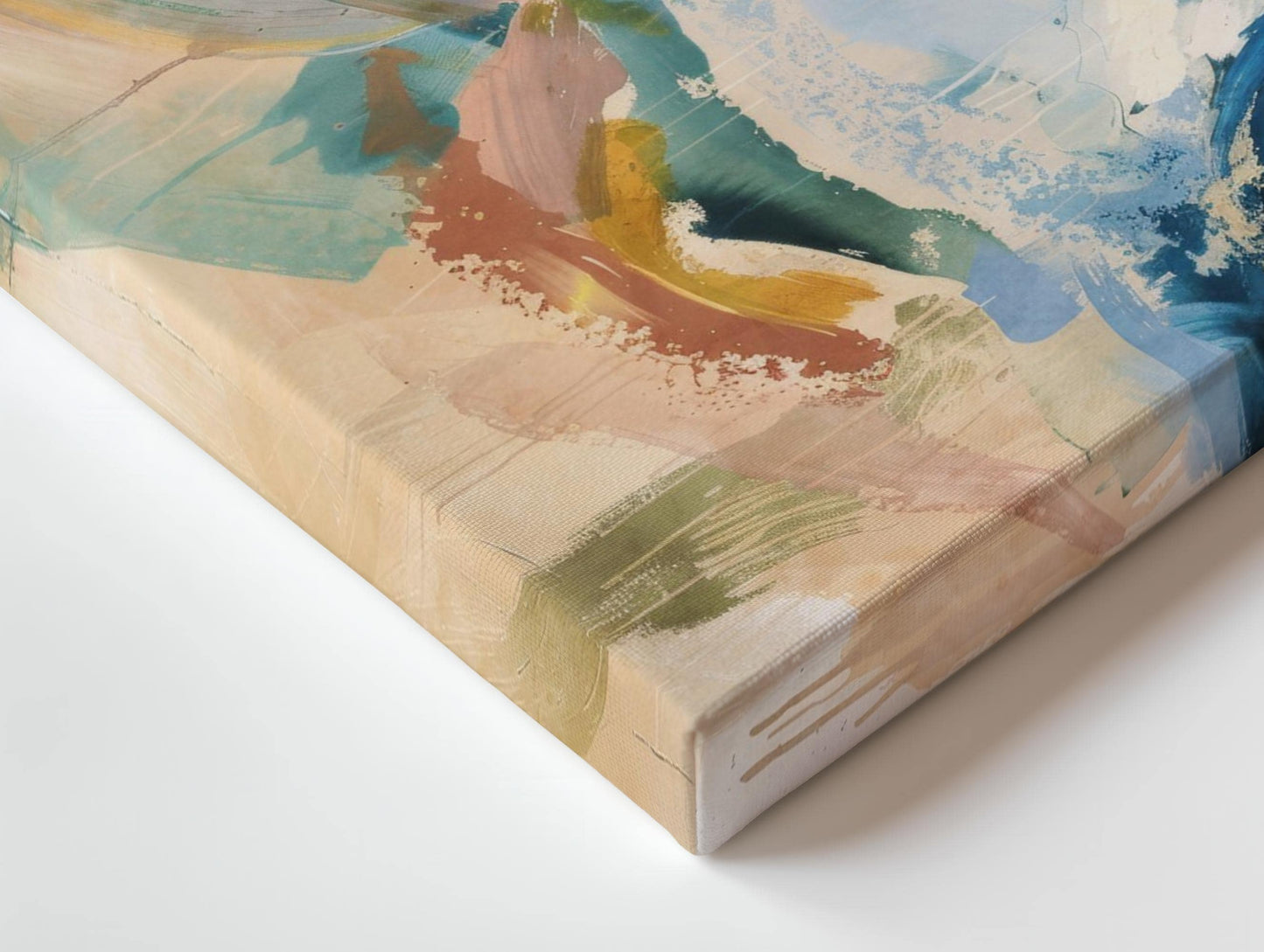 Abstract Mountain Canvas Wall Art or poster print. Vibrant watercolour contemporary mountain painting printed. Large abstract picture.