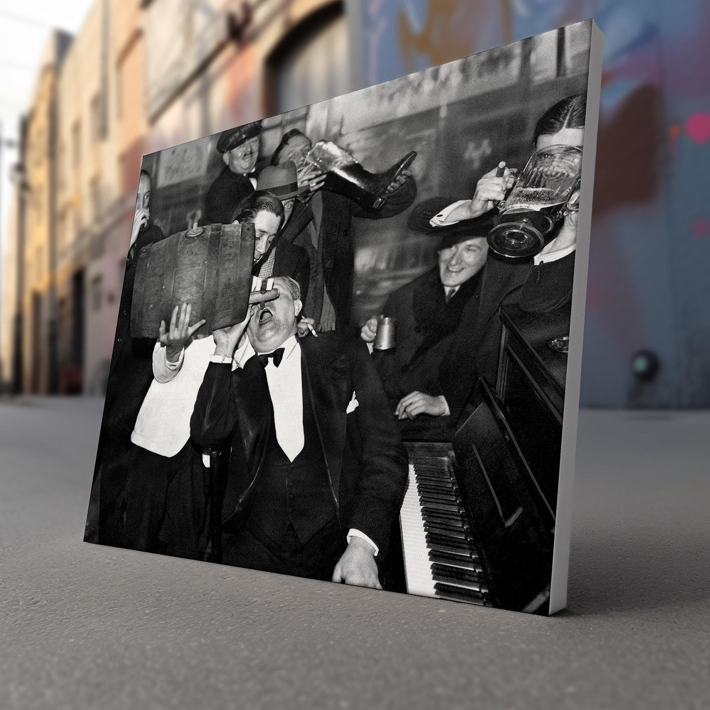 End of Prohibition Drinking Themed Canvas Wallart or Art Print, Vintage Wall Art, Decadent Beer Bar Photo 1933 to mark end of prohibition.
