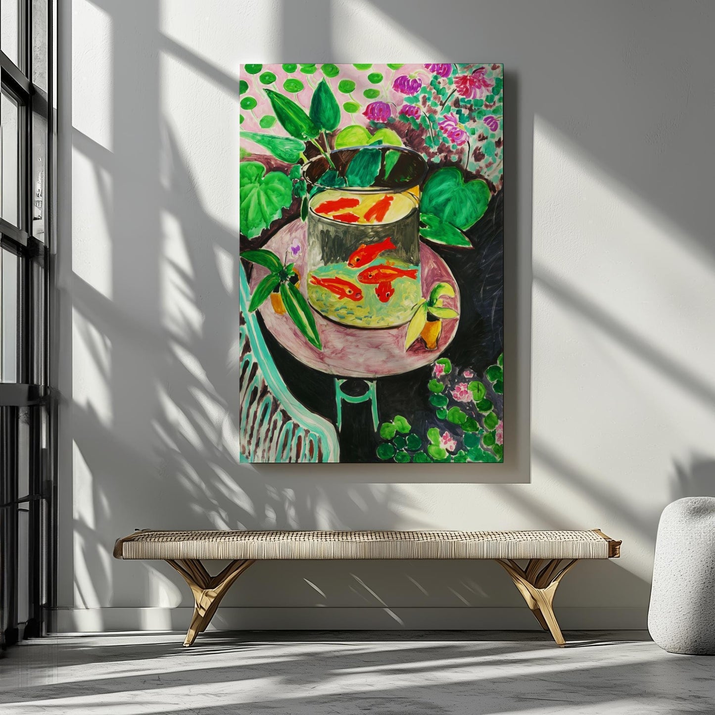 Matisse triptych wall art featuring ‘Goldfish,’ ‘Femme Assise,’ and ‘Open Window.’ Vibrant Fauvist prints with bold colours and expressive brushstrokes, perfect for modern interiors. Artistic canvas set inspired by Henri Matisse’s masterpieces, ideal for home décor, gallery walls, and art lovers. Stylish fine art prints celebrating iconic 20th-century painting, bringing creativity and colour to any space.