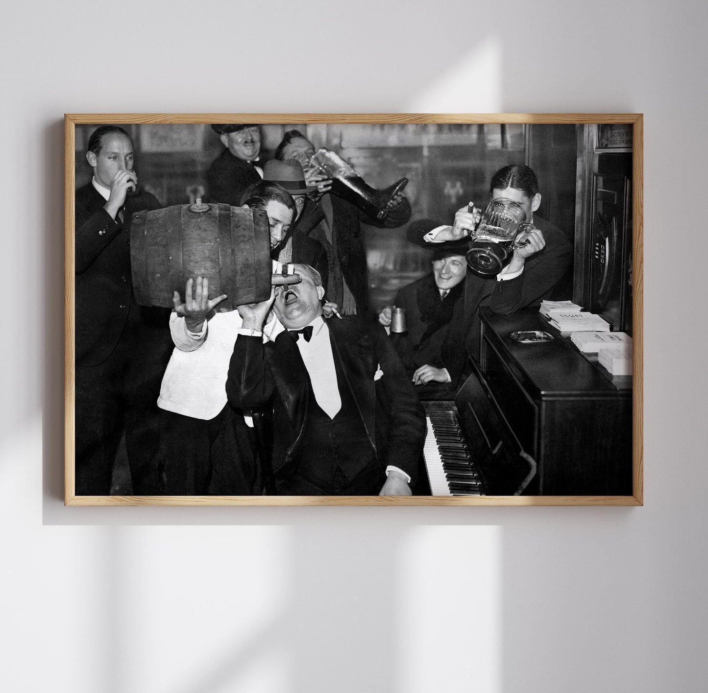 End of Prohibition Drinking Themed Canvas Wallart or Art Print, Vintage Wall Art, Decadent Beer Bar Photo 1933 to mark end of prohibition in New York