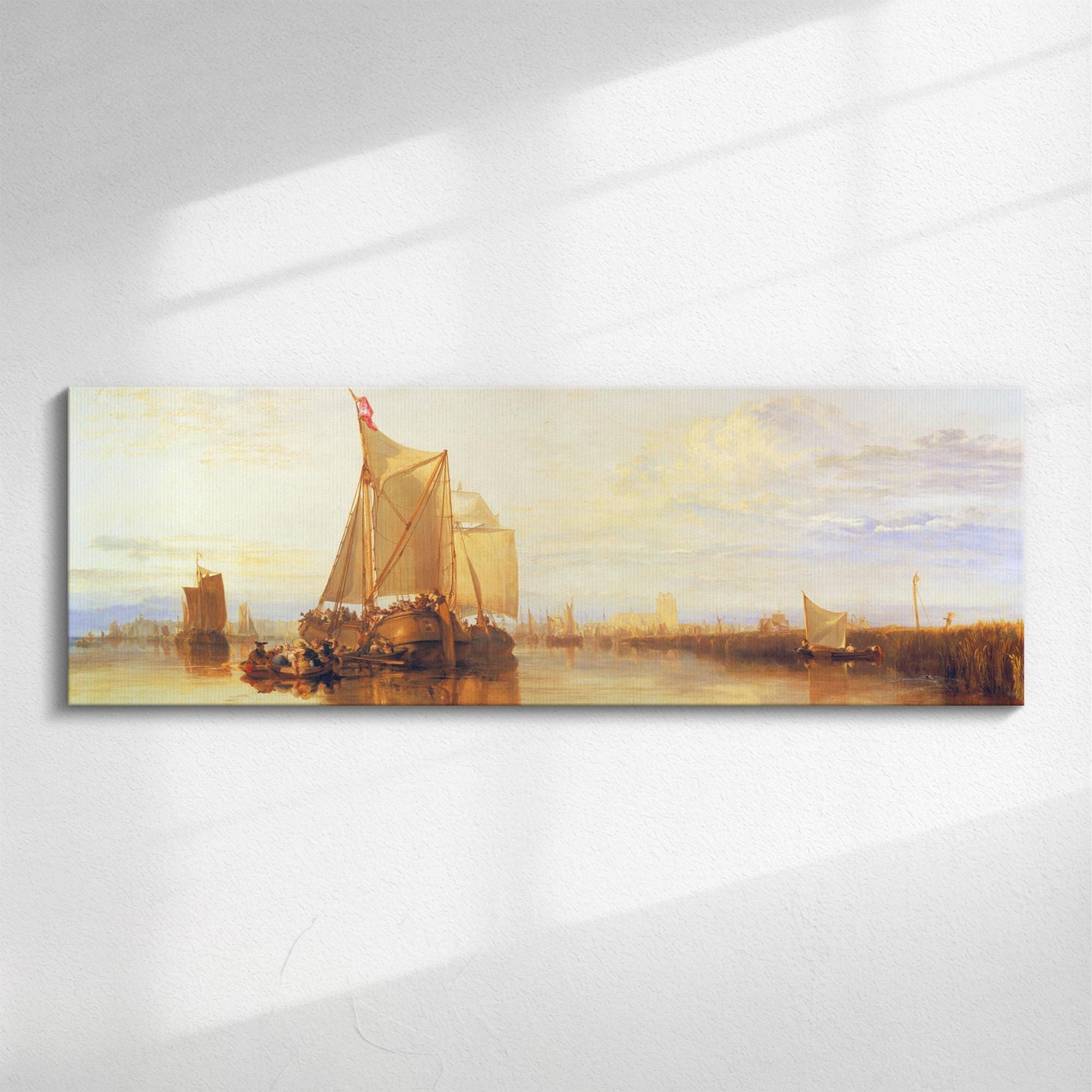 Panoramic canvas wall art, JMW Turner's The Dort Packet-Boat from Rotterdam Becalmed