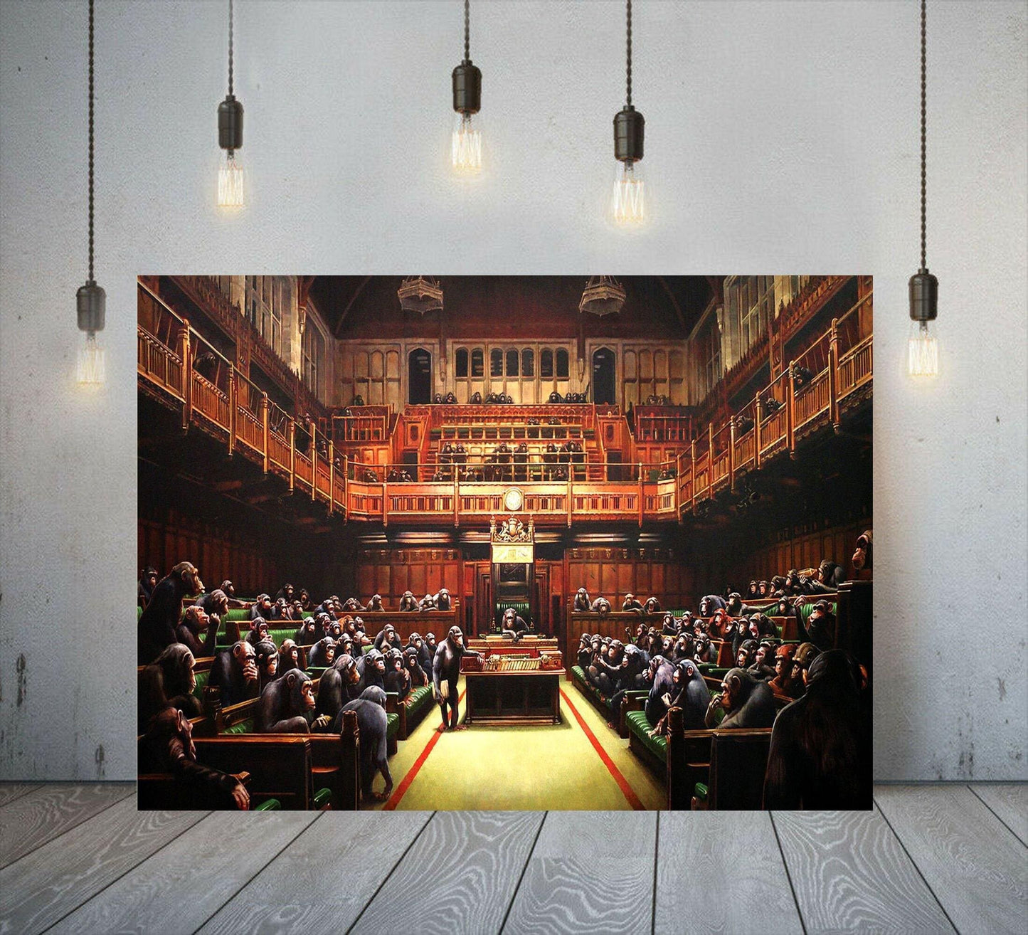 Banksy Chimps in Parliament