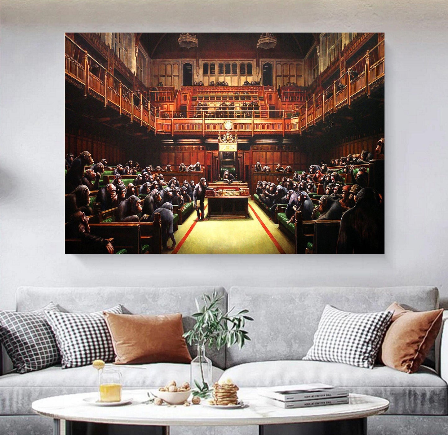 Banksy Chimps in Parliament