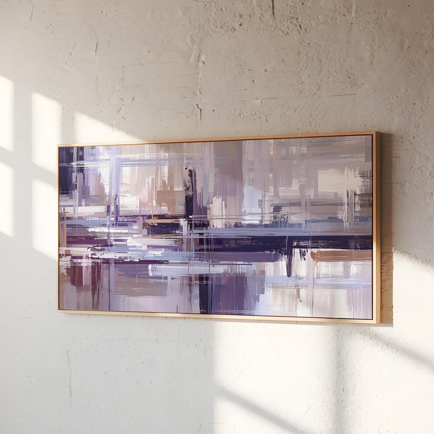 Abstract Blue Linen Panorama