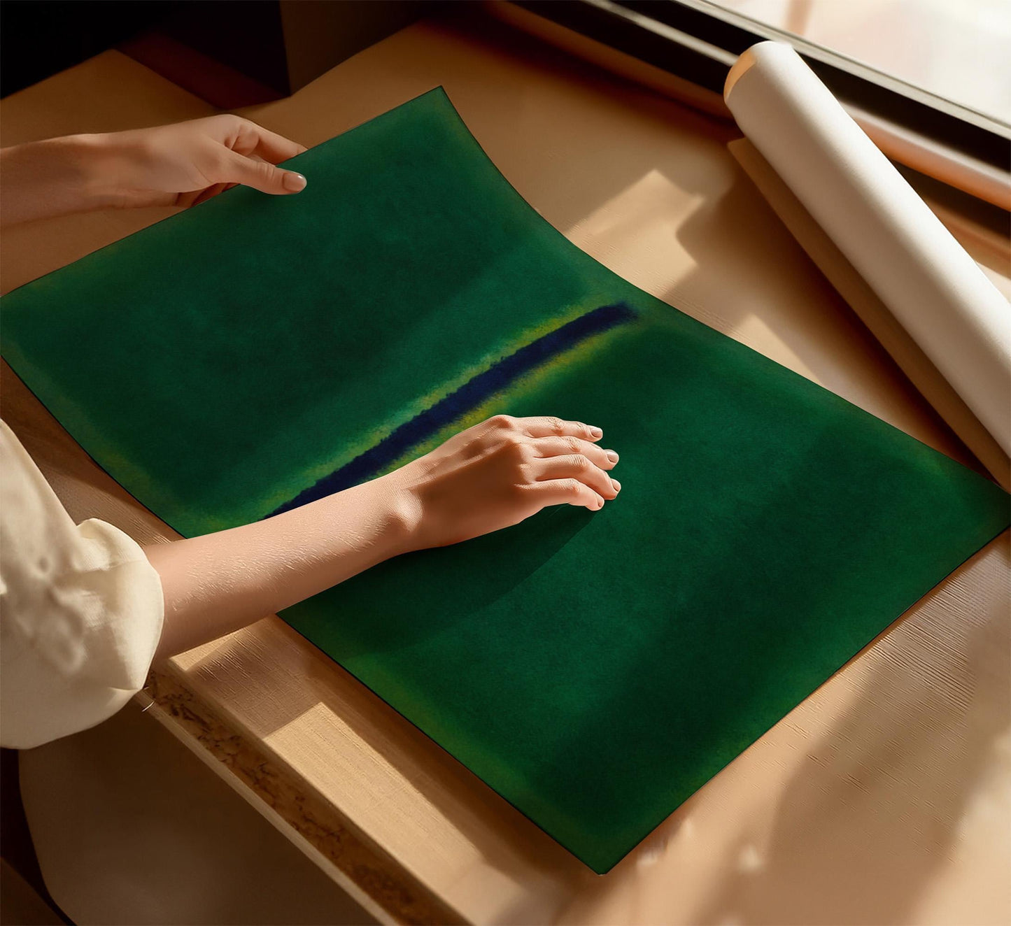 Mark Rothko style Green Blue