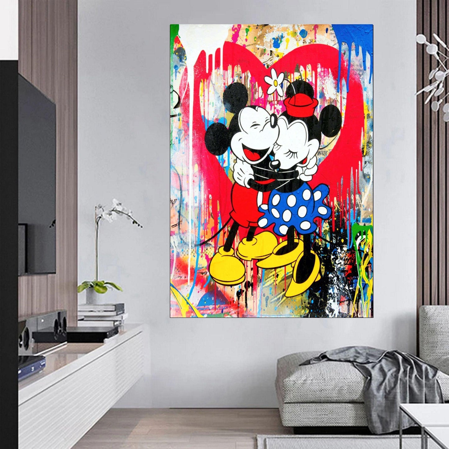 Mickey and Minnie Love Heart