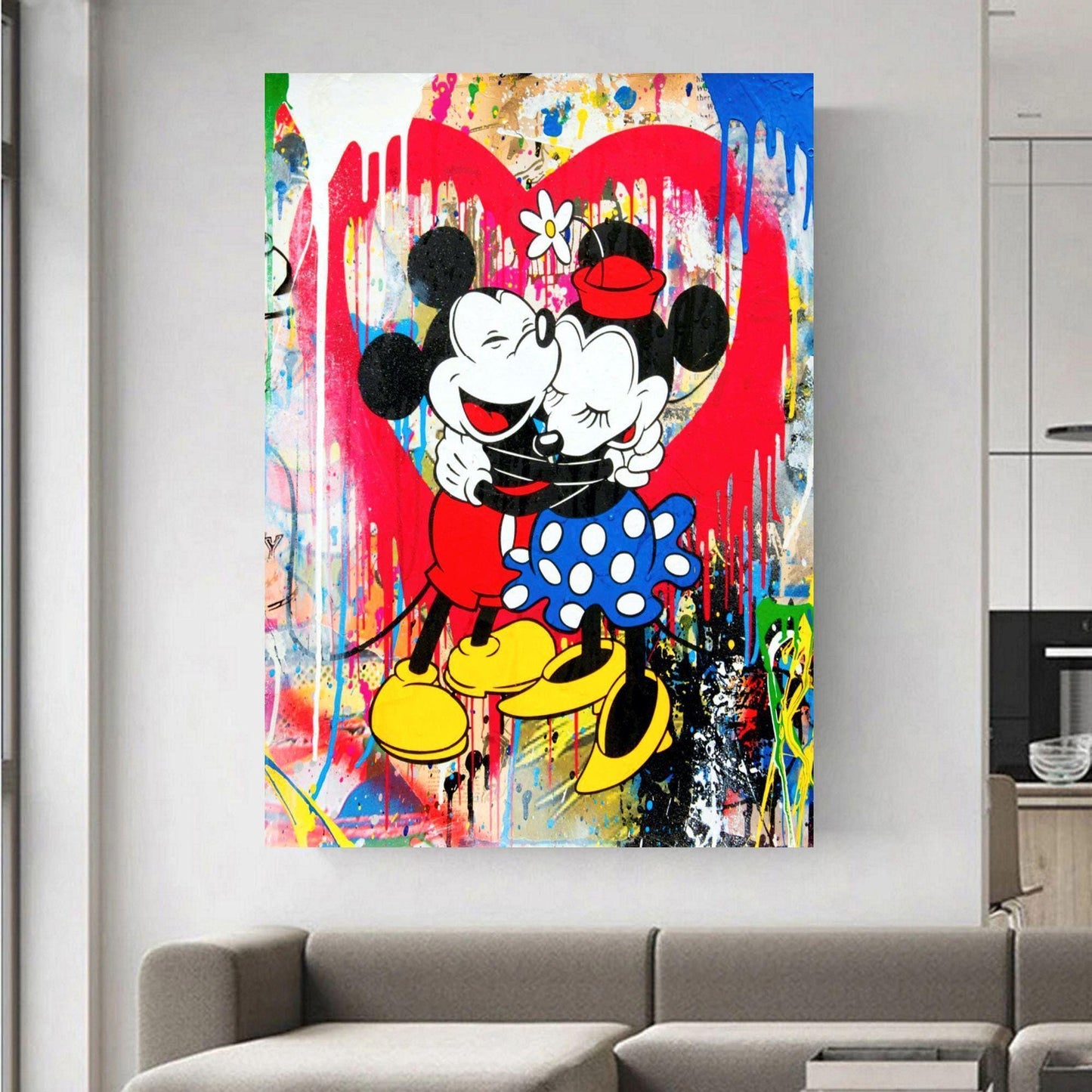 Mickey and Minnie Love Heart