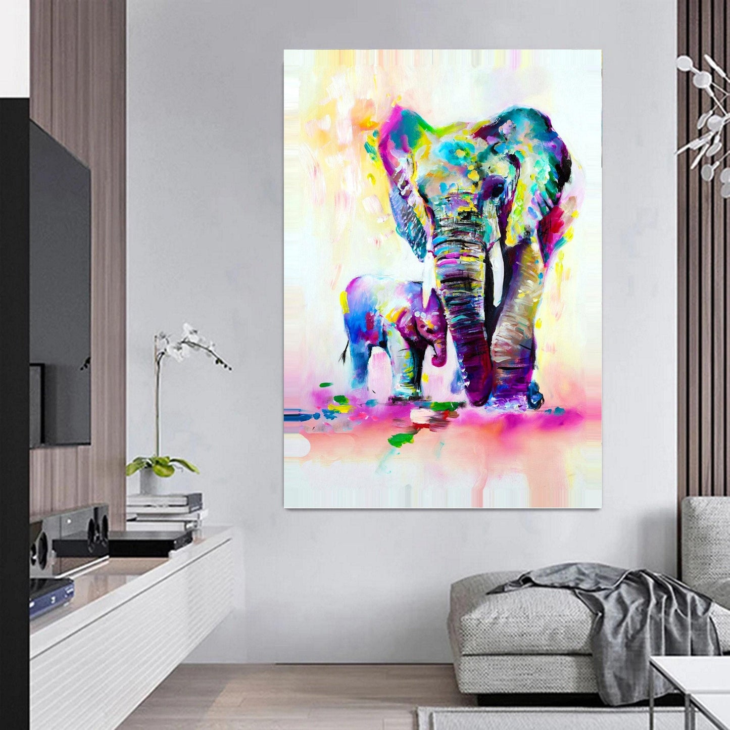 Mum and Baby Elephants