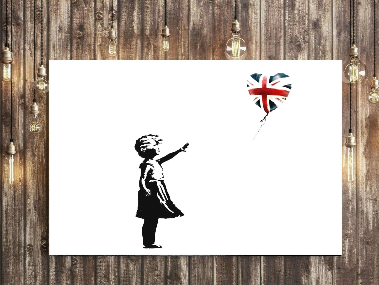 Banksy Girl with Union Jack Balloon