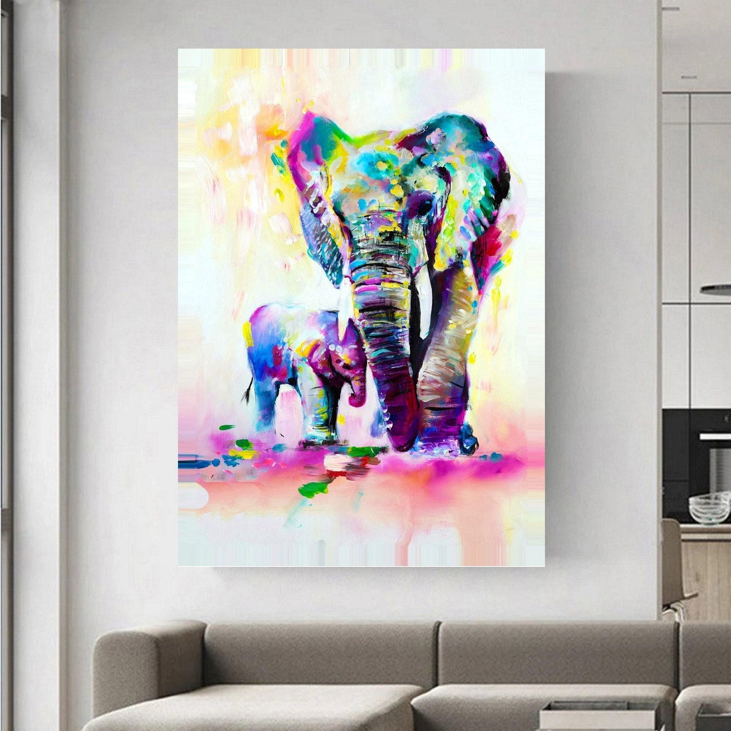 Mum and Baby Elephants