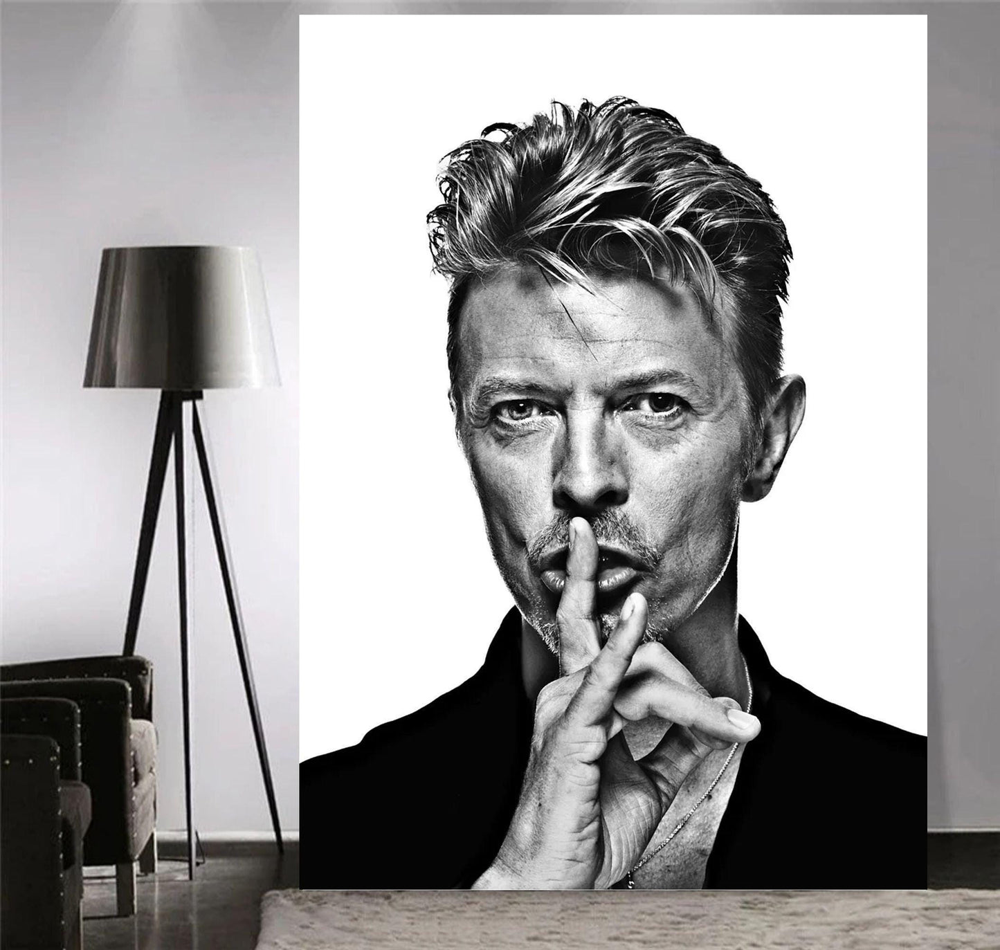 David Bowie Black and White Photo