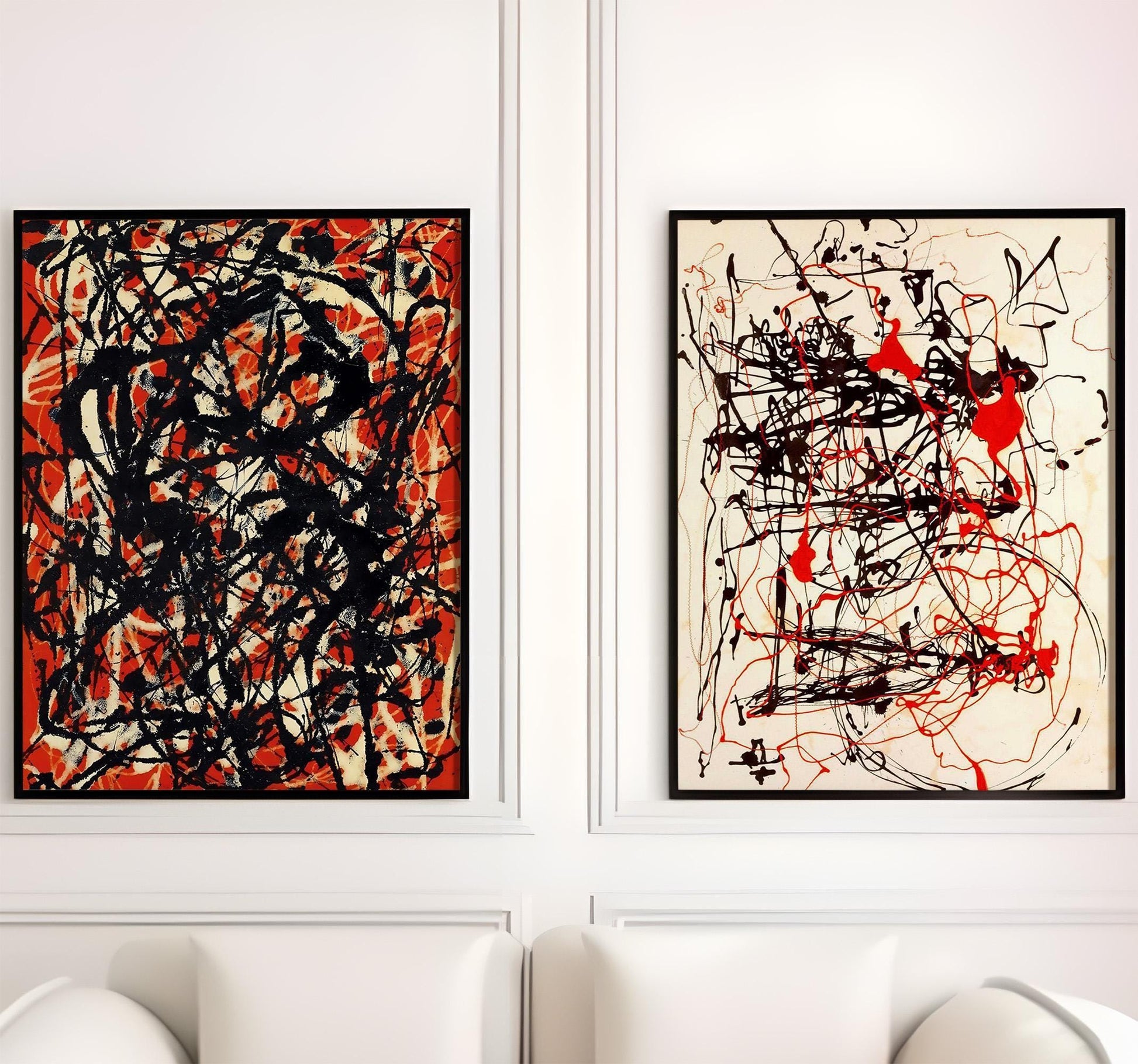 Set of 2 Jackson Pollock Art Prints
