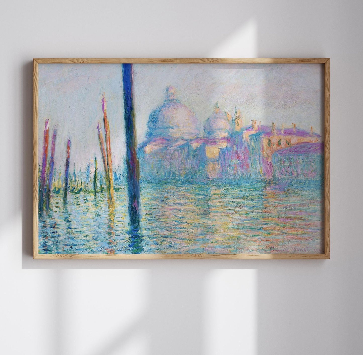 Monet Le Grand Canal wall art canvas or art print for home decor. Famous French Impressionist artist, Claude Monet, painting of Venice.