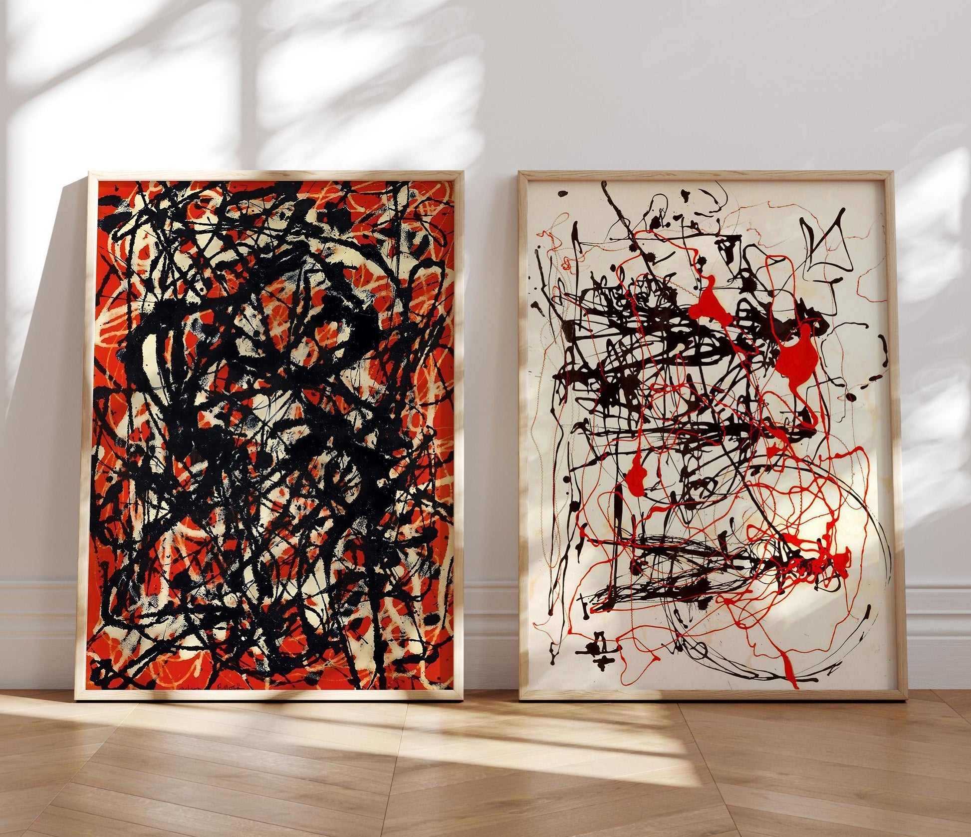 Set of 2 Jackson Pollock Art Prints