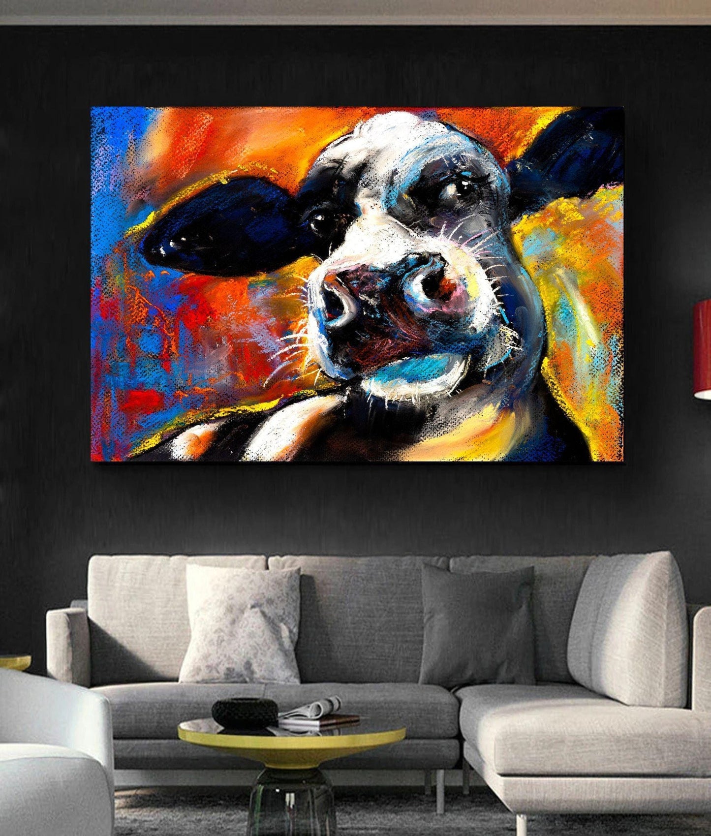 Cow Black and White Face