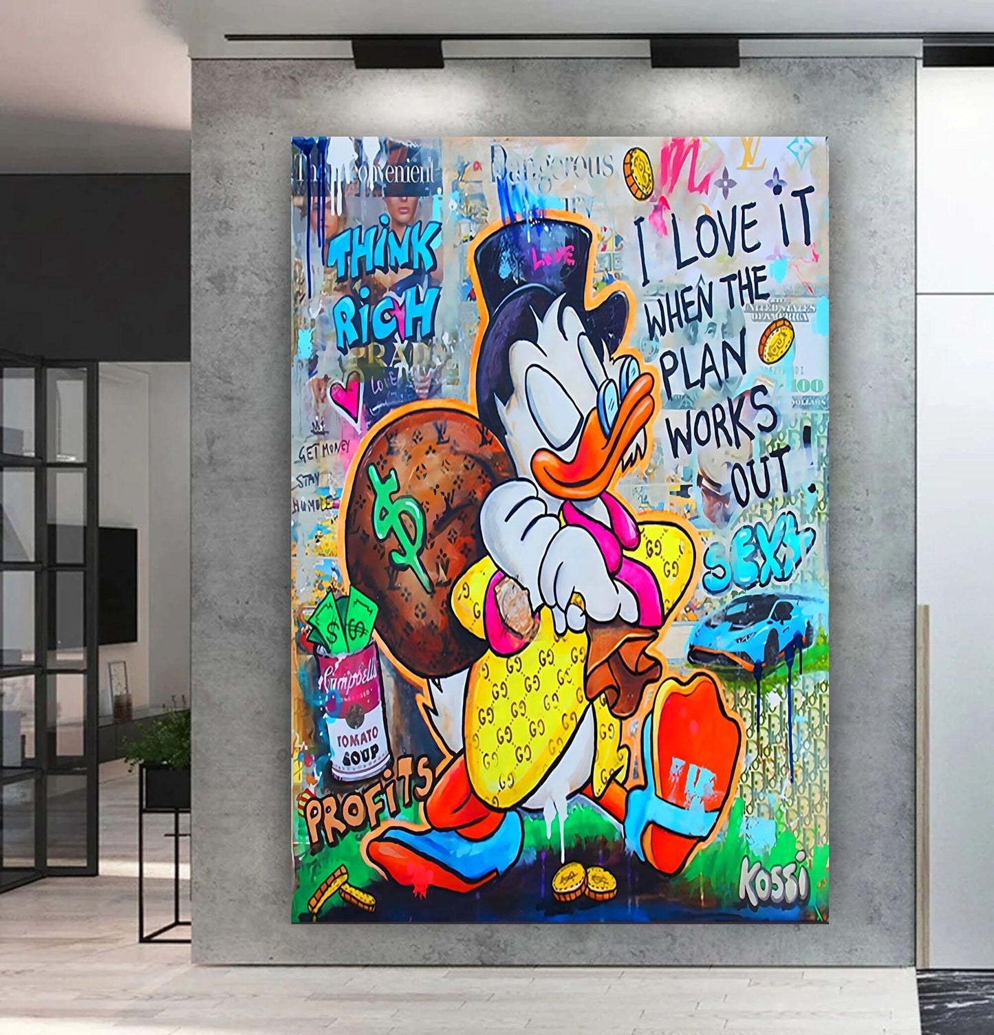 Donald Duck Rich Graffiti