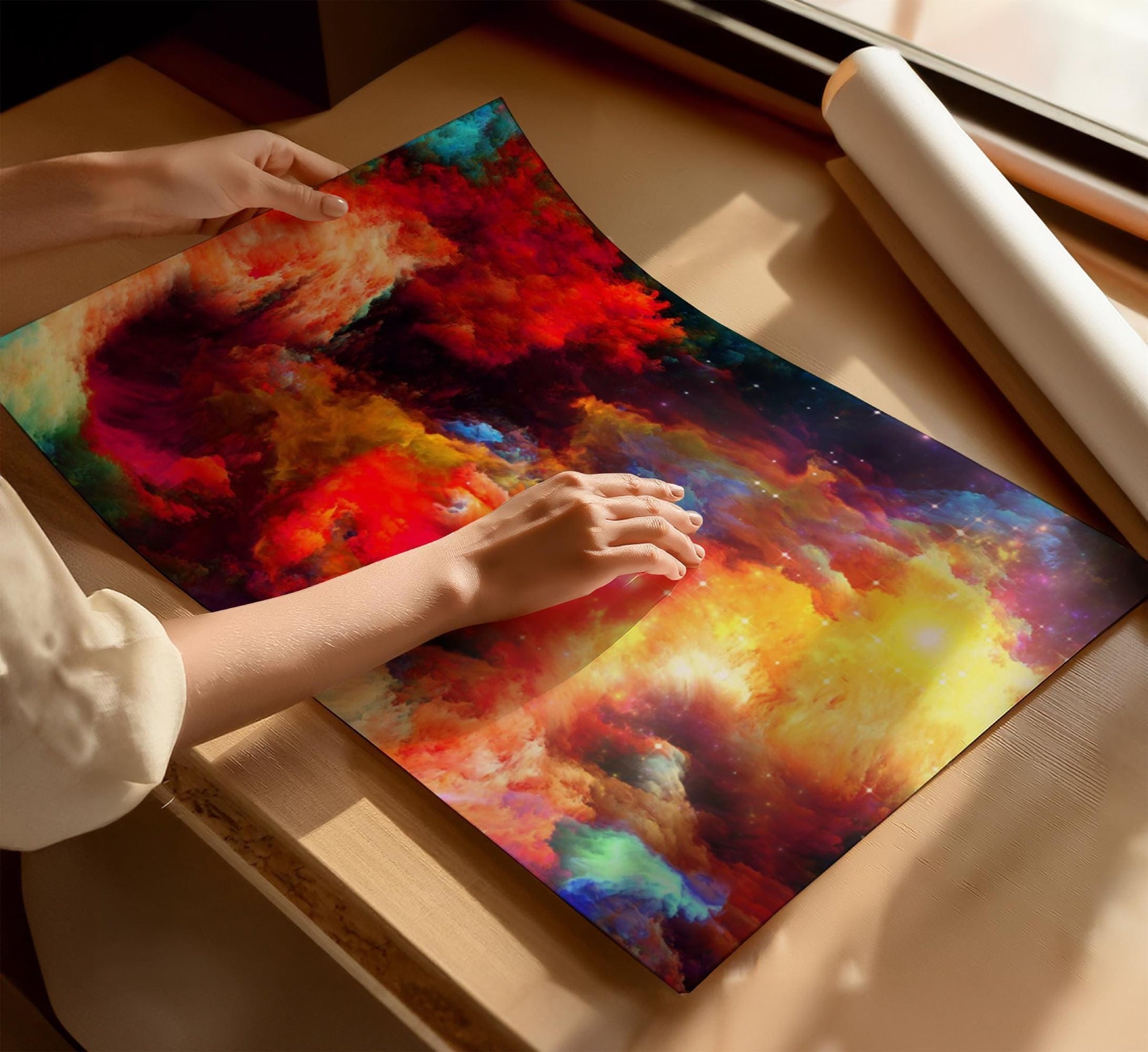 Colourful Abstract Rainbow Clouds