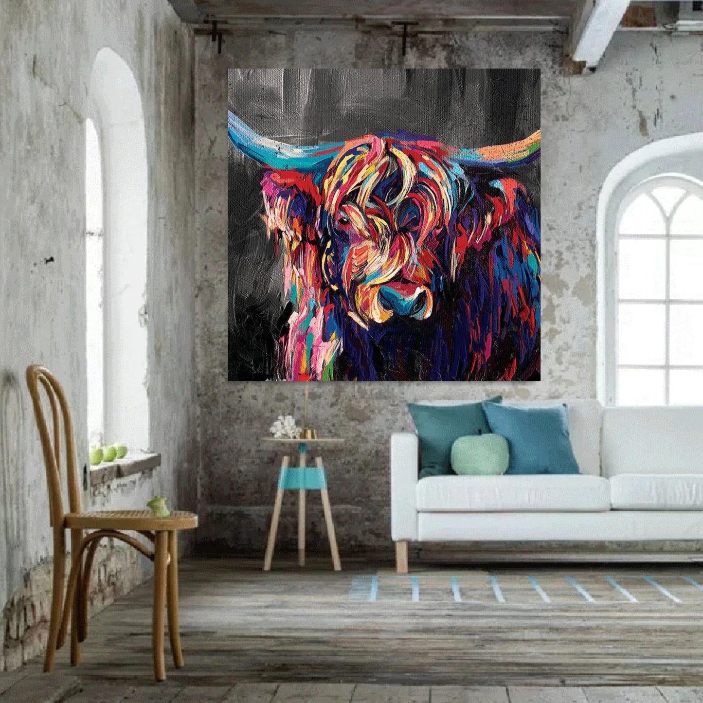 Colourful Highland Cow