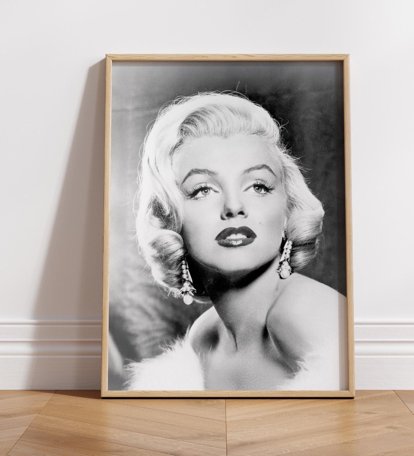 Marilyn Monroe black and white photography canvas wallart or art print poster